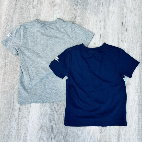 Nike Kids Swoosh Gray and Blue Cotton T-Shirts 4T - Picture 6 of 6